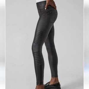 Athleta Black Delancey Gleam Moto Tight XS